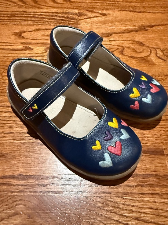 See Kai Run Other - See Kai Run Ginny Navy Mary Jane Shoes with Embroidered Hearts Sz 11